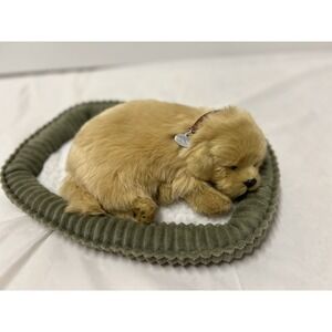 Perfect Petzzz Breathing Golden Retriever With Plush Bed